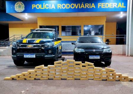 Trio é preso pela PRF com 72 kg de cocaína em Miranda